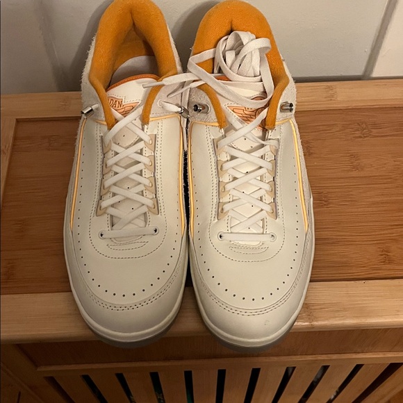 Jordan Sneakers White and Orange Accents - Picture 7 of 8